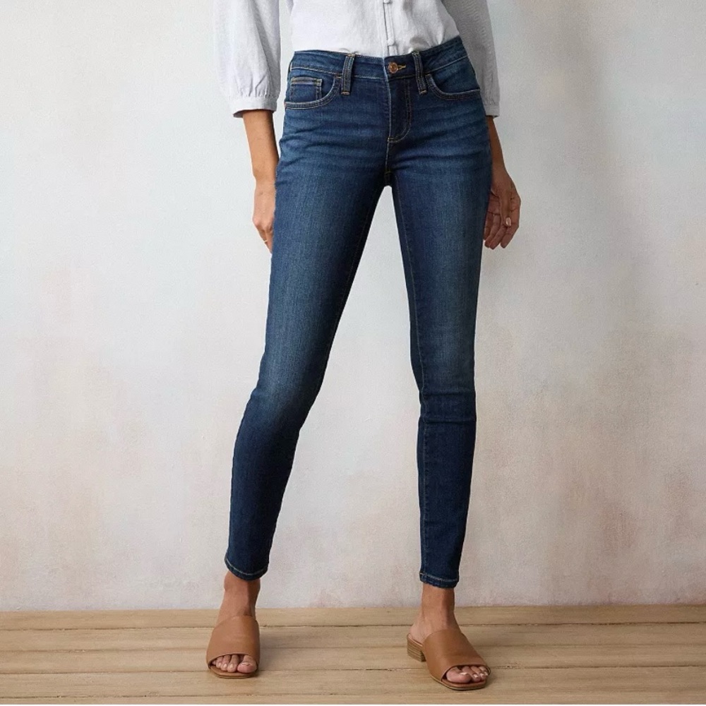 LC Lauren Conrad Women’s Size 4 Mid-Rise Skinny Jeans